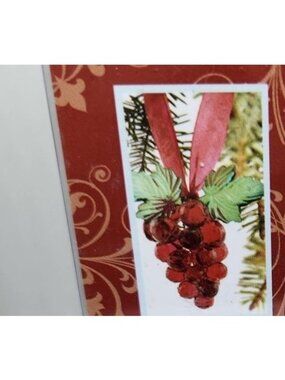 Ornament Christmas  Red Grape Cluster 4 1/2" Tall Epic Hanging